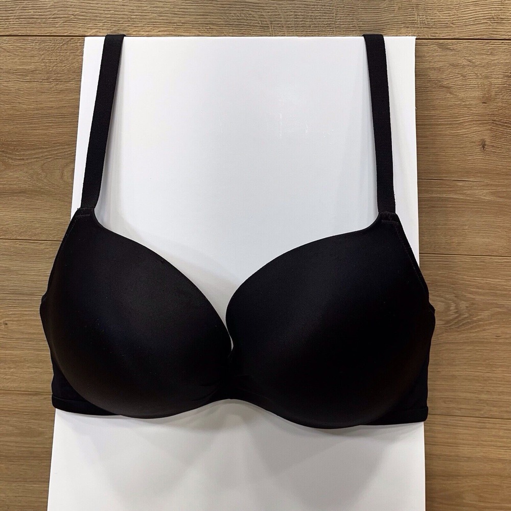 Cacique Push Up Plunge Bra 40DD Adjustable‎ Straps Black